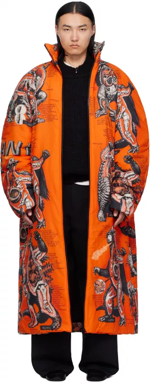 Orange Padded Lowdown Coat