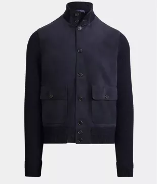 Navy Suede Jacket