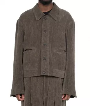 Brown Textured Jacket