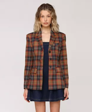 Button Front Spread Hourglass Blazer