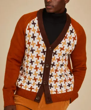 Inserch Houndstooth Cardigan