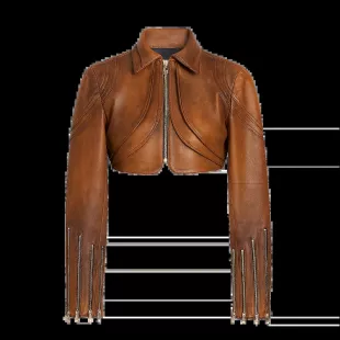 Outlaw Cropped Leather Jacket
