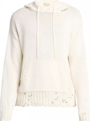 Men’s Distressed Hooded Sweater