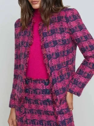 America’s Newsroom Dana Perino Pink Tweed Jacket