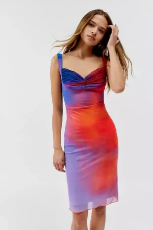 Fiorucci Gloria Mesh Midi Dress