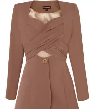 Sandstorm Cross Wrap Statement Blazer