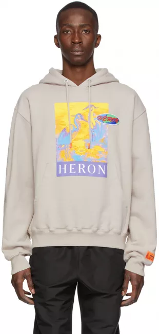 Heron Graphic Cotton Hoodie