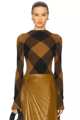 Hugh Top in Saddle/Black