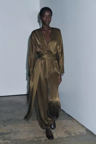 Satin Effect Bloomer Jumpsuit