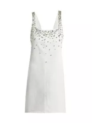 Kimmie Embellished Denim Shift Dress