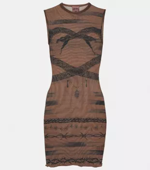 x KNWLS Printed Jersey Minidress