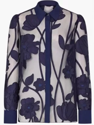 American Idol S24 Carrie Underwood Floral Sheer Shirt