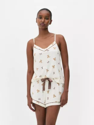Teddy Bear Cami and Shorts Pajamas