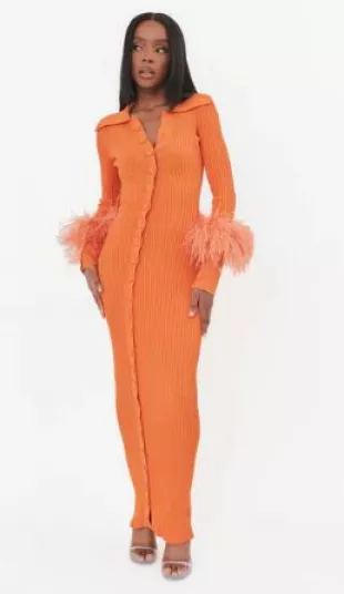 Marigold Maxi Dress in Apricot