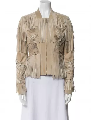 Tan Suede Fringe Jacket