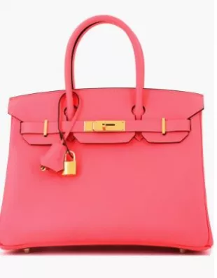 Birkin Handbag Pink Epsom with Gold Hardware 30