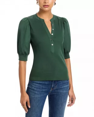 Coralee Top in Dark Hunter Green