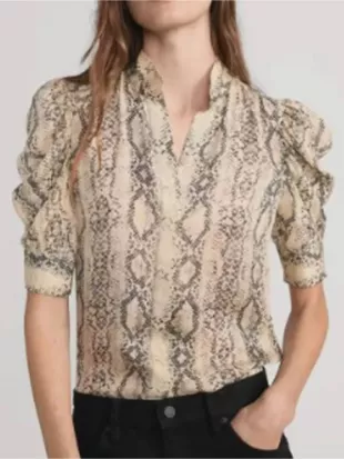 Sara Haines The View 2026 Snakeskin Print Top