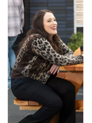 Shifting Gears S2 Kat Dennings Leopard Print Cardigan