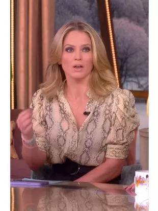 The View 2026 Sara Haines Snakeskin Print Top