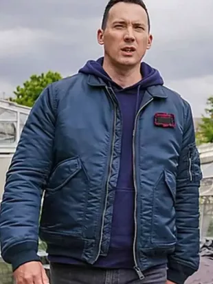 Silent Witness S29 Jack Hodgson Blue Bomber Jacket