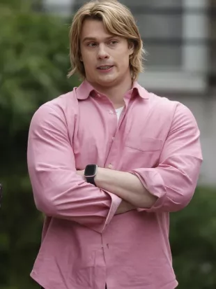 Masters of the Universe 2026 Nicholas Galitzine Pink Shirt