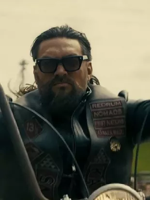 The Wrecking Crew 2026 Jason Momoa Black Leather Vest