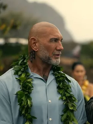 The Wrecking Crew Dave Bautista Blue Shirt