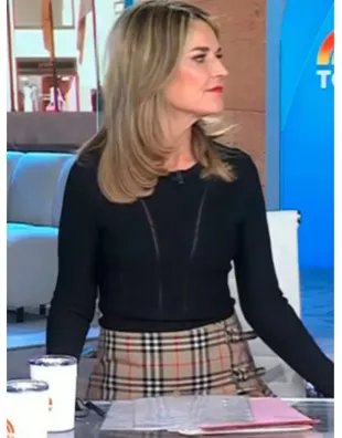 The Today Show 2026 Savannah Guthrie Plaid Mini Skirt