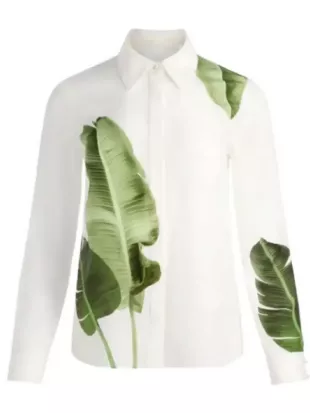 It’s Not Like That S01 Erinn Hayes Leaf Print Shirt