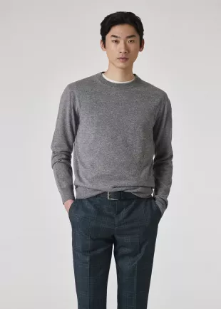 Grey Marl Cashmere Sweater