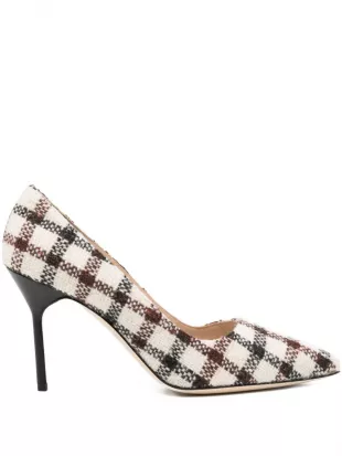 BB 90 Checked Tweed Pumps