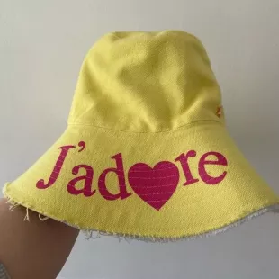 J'adore Yellow Bucket Hat