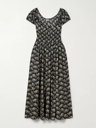 Quinley Floral Organic Cotton Midi Dress