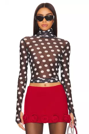 Zadie Top in Diagonal Dot
