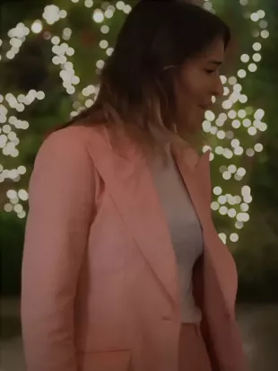 Shrinking S03 Christa Miller Pink Corduroy Blazer