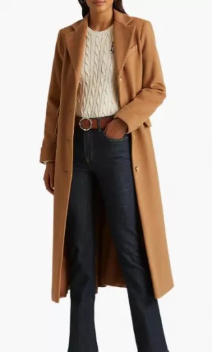 Wool Blend Longline Coat