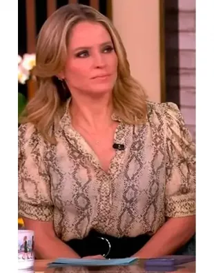 The View 2026 Sara Haines Snakeskin Print Top