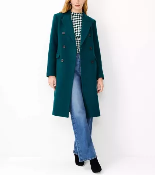 Wool Blend Tailored Chesterfield Coat