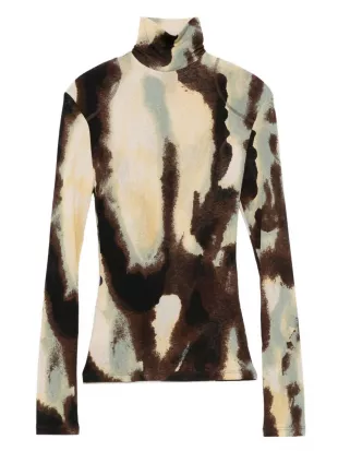 Nayeli Tie Dye Turtleneck Top