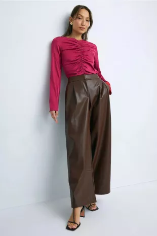 Faux Leather Trousers