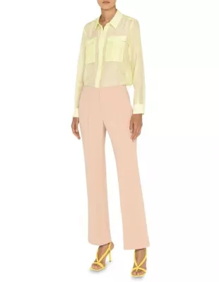 Patch Pocket Shirt in Light Yellow