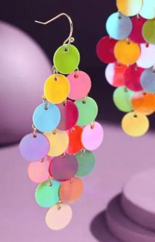 Layered Sequin Earrings