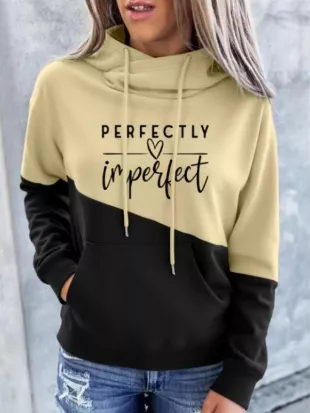 Perfectly Imperfect Two-Tone Pullover Hoodie