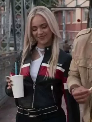 Ana Mena Idolos 2026 Biker Leather Jacket