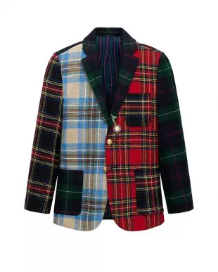 The Traitors US S04 Alan Cumming Mixed Plaid Blazer