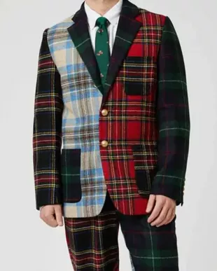 The Traitors US S04 Alan Cumming Mixed Plaid Blazer