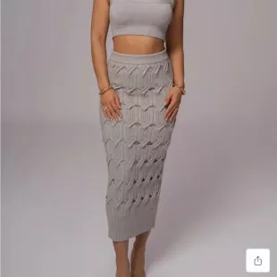 Morgan Skirt in Heather Grey