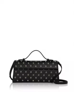 Studded East West Top Handle Bag