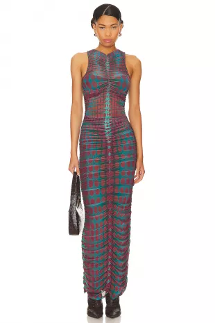 Peyton Maxi Dress in Cyber Optic Dot